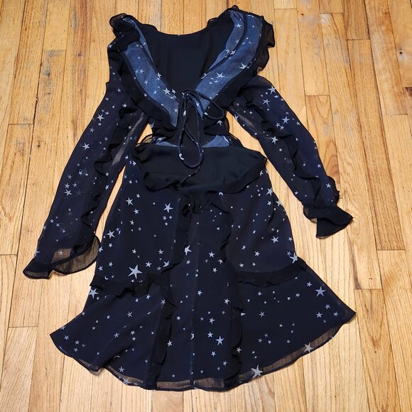 Fame and Partners Black Starry Backless Dress - Picture 3 of 3